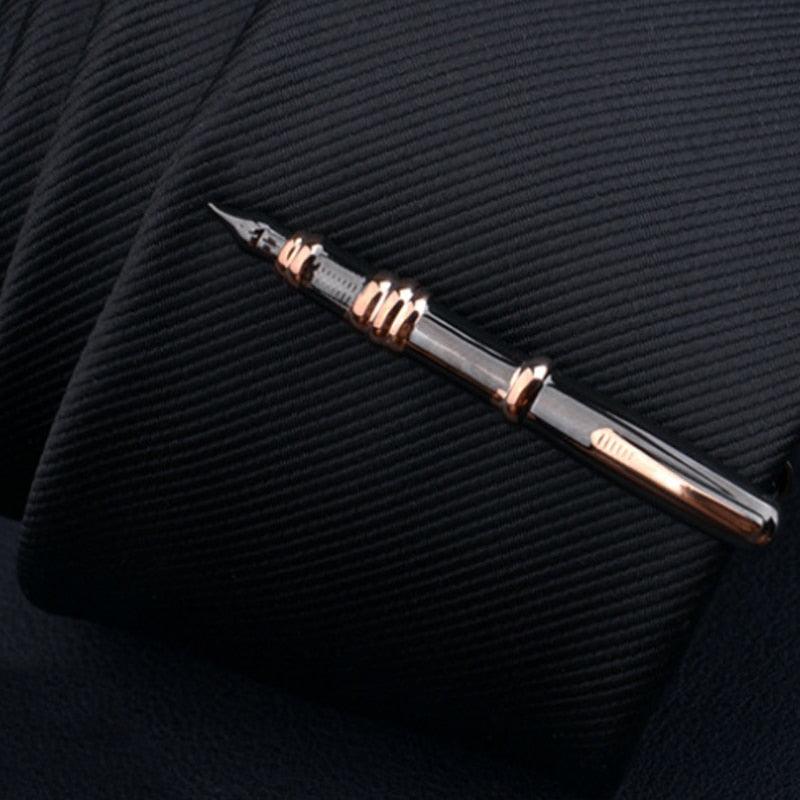 Fashion Tie Clips Men's Metal Necktie Bar Tie Bar Clip Men's Daily Tie Clip Accessories Unique Modern Stainless Steel Fashion Business Tie Bar Formal Shirt Wedding Ceremony Gold Tie Clip Men's Party Gifts Stevvex