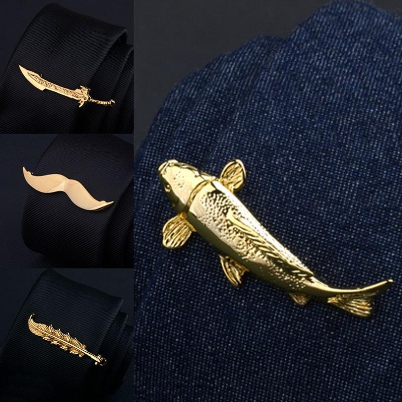 Fashion Tie Clips Men's Metal Necktie Bar Tie Bar Clip Men's Daily Tie Clip Accessories Unique Modern Stainless Steel Fashion Business Tie Bar Formal Shirt Wedding Ceremony Gold Tie Clip Men's Party Gifts Stevvex