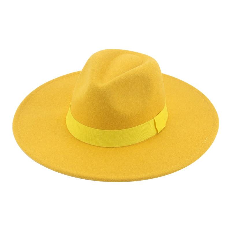Fashionable Fedora Hats Women Wide Brim Dress Caps  Women's Fedora Hats Elegant Wide Brim Fedora Hat  Wedding Men Hat Warm Retro Style Belt 56-58cm Stevvex