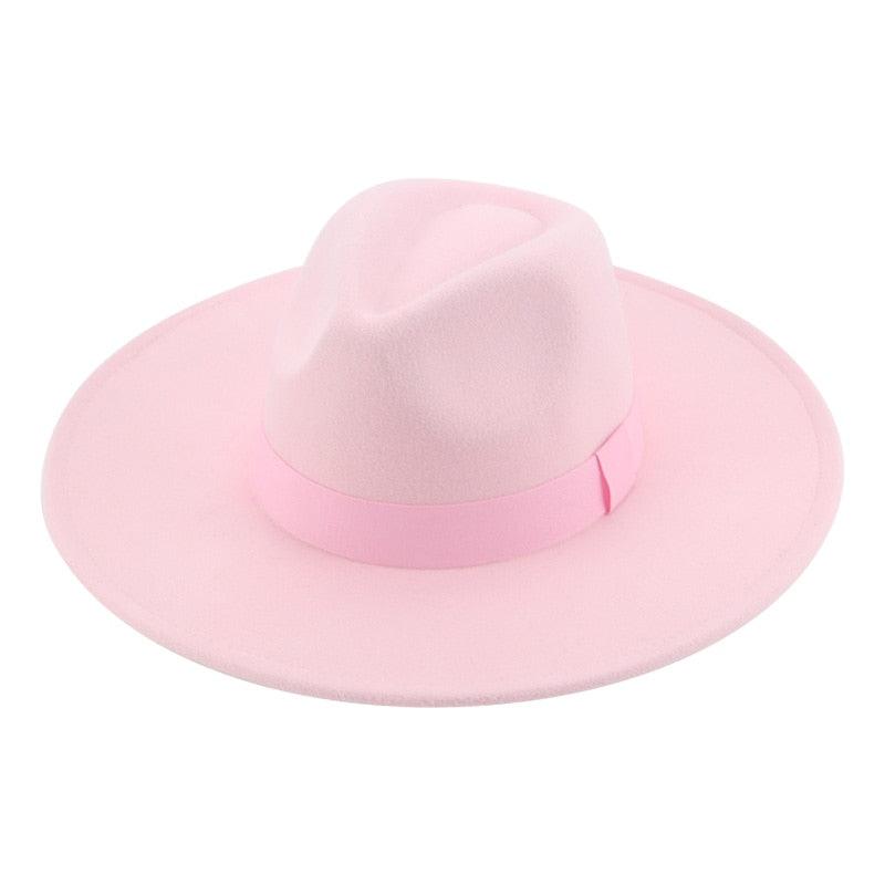 Fashionable Fedora Hats Women Wide Brim Dress Caps  Women's Fedora Hats Elegant Wide Brim Fedora Hat  Wedding Men Hat Warm Retro Style Belt 56-58cm Stevvex