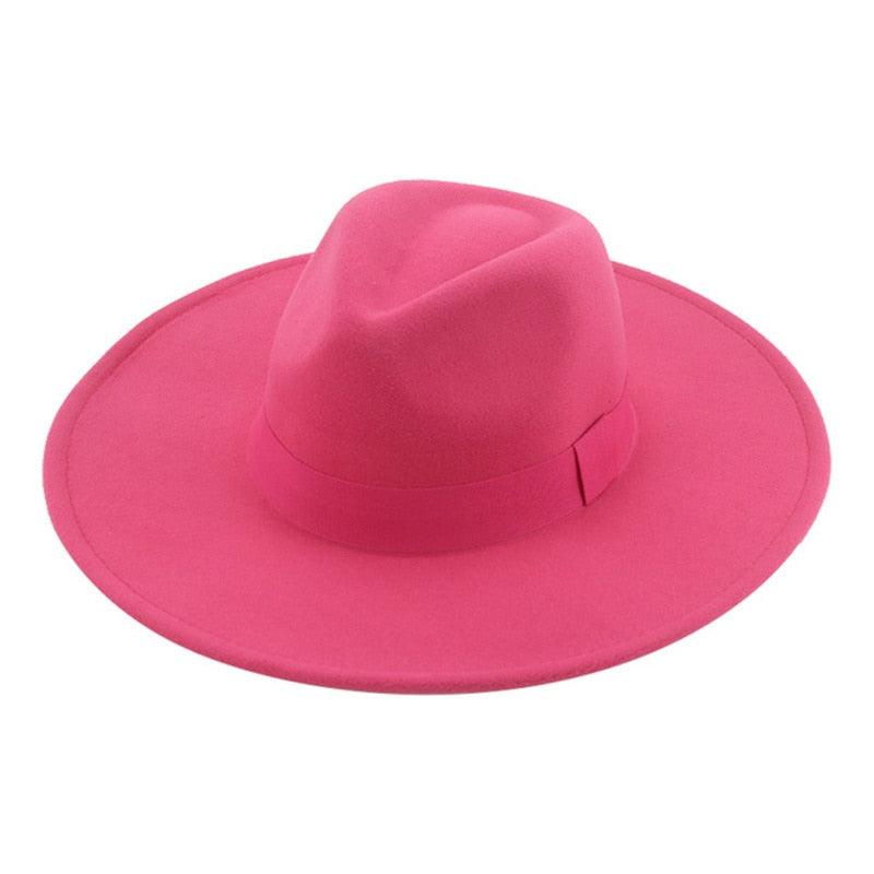 Fashionable Fedora Hats Women Wide Brim Dress Caps  Women's Fedora Hats Elegant Wide Brim Fedora Hat  Wedding Men Hat Warm Retro Style Belt 56-58cm Stevvex