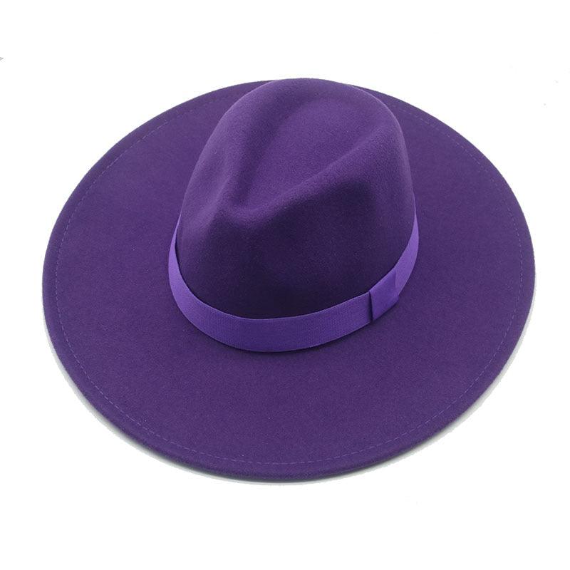 Fashionable Fedora Hats Women Wide Brim Dress Caps  Women's Fedora Hats Elegant Wide Brim Fedora Hat  Wedding Men Hat Warm Retro Style Belt 56-58cm Stevvex