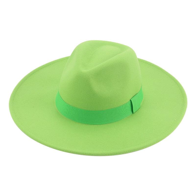 Fashionable Fedora Hats Women Wide Brim Dress Caps  Women's Fedora Hats Elegant Wide Brim Fedora Hat  Wedding Men Hat Warm Retro Style Belt 56-58cm Stevvex