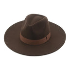 Fashionable Fedora Hats Women Wide Brim Dress Caps  Women's Fedora Hats Elegant Wide Brim Fedora Hat  Wedding Men Hat Warm Retro Style Belt 56-58cm Stevvex
