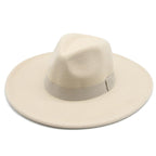 Fashionable Fedora Hats Women Wide Brim Dress Caps  Women's Fedora Hats Elegant Wide Brim Fedora Hat  Wedding Men Hat Warm Retro Style Belt 56-58cm Stevvex