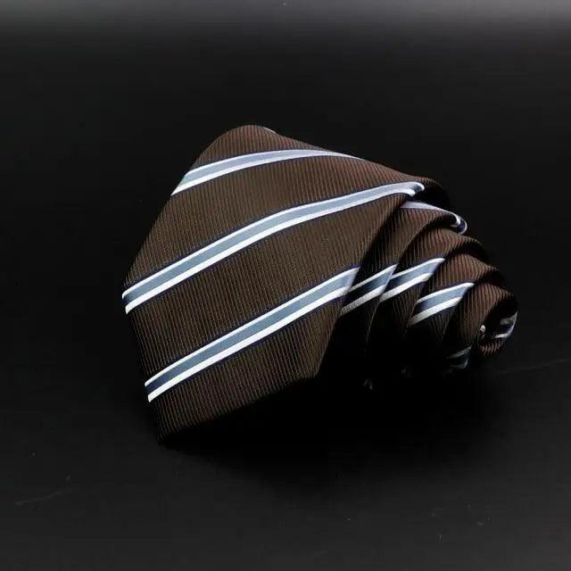 Fashionable Men Office Elegant Necktie Daily Wear Wedding Necktie Party Men Striped Formal Design Neckties Classic Plaid Necktie Stripe Ties Pattern Business Formal Tie Stevvex