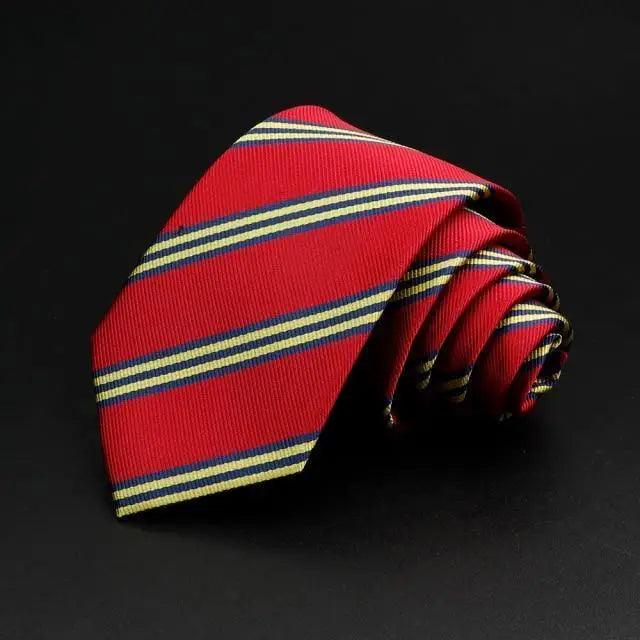 Fashionable Men Office Elegant Necktie Daily Wear Wedding Necktie Party Men Striped Formal Design Neckties Classic Plaid Necktie Stripe Ties Pattern Business Formal Tie Stevvex