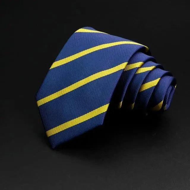 Fashionable Men Office Elegant Necktie Daily Wear Wedding Necktie Party Men Striped Formal Design Neckties Classic Plaid Necktie Stripe Ties Pattern Business Formal Tie Stevvex