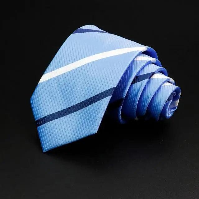 Fashionable Men Office Elegant Necktie Daily Wear Wedding Necktie Party Men Striped Formal Design Neckties Classic Plaid Necktie Stripe Ties Pattern Business Formal Tie Stevvex