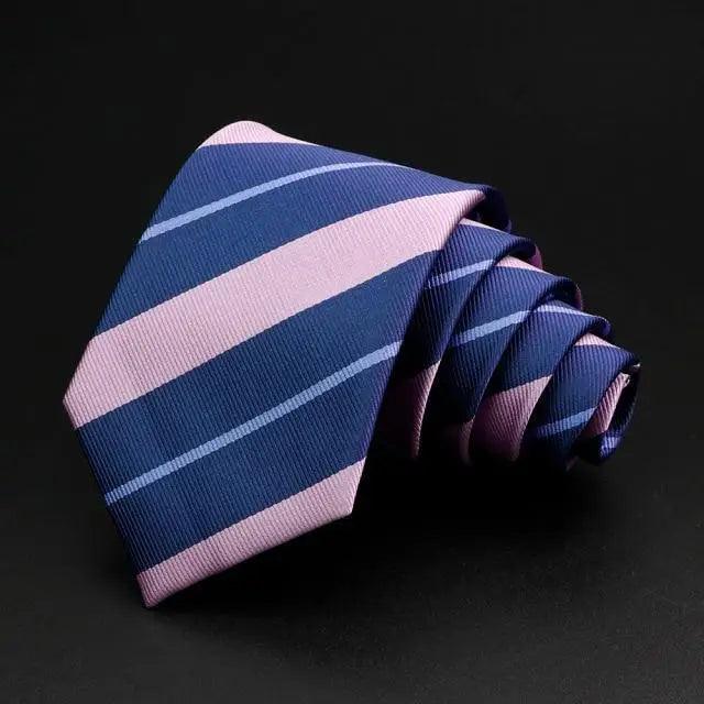 Fashionable Men Office Elegant Necktie Daily Wear Wedding Necktie Party Men Striped Formal Design Neckties Classic Plaid Necktie Stripe Ties Pattern Business Formal Tie Stevvex