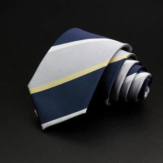 Fashionable Men Office Elegant Necktie Daily Wear Wedding Necktie Party Men Striped Formal Design Neckties Classic Plaid Necktie Stripe Ties Pattern Business Formal Tie Stevvex