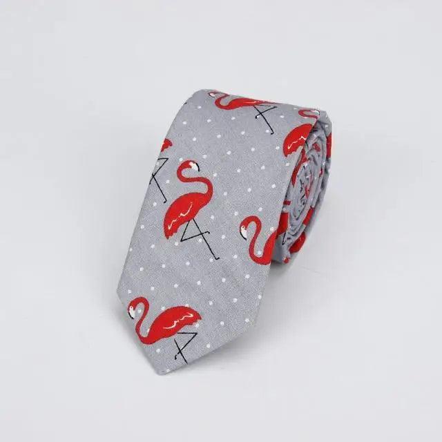 Flower Theme Cotton Slim Men Necktie Casual Business Design Skinny Necktie Floral Print Party Necktie For Men Stevvex