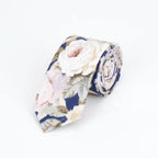 Flower Theme Cotton Slim Men Necktie Casual Business Design Skinny Necktie Floral Print Party Necktie For Men Stevvex