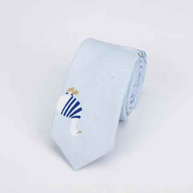 Flower Theme Cotton Slim Men Necktie Casual Business Design Skinny Necktie Floral Print Party Necktie For Men Stevvex