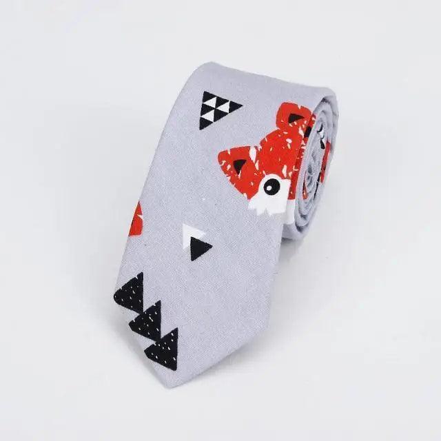Flower Theme Cotton Slim Men Necktie Casual Business Design Skinny Necktie Floral Print Party Necktie For Men Stevvex