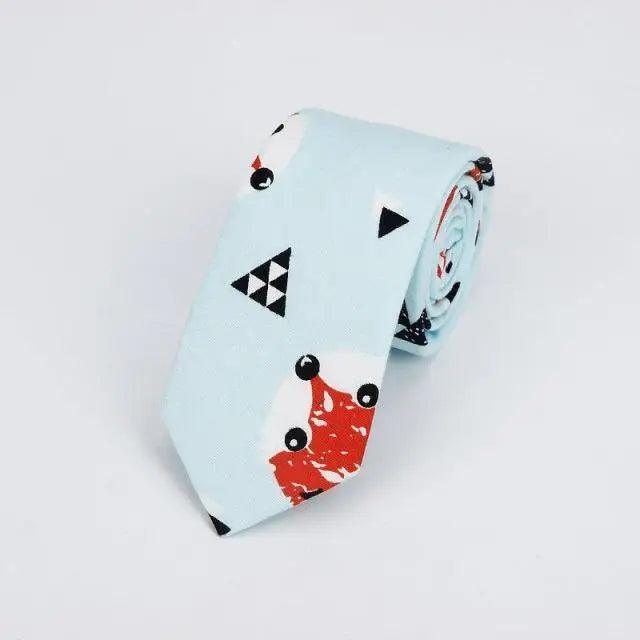 Flower Theme Cotton Slim Men Necktie Casual Business Design Skinny Necktie Floral Print Party Necktie For Men Stevvex