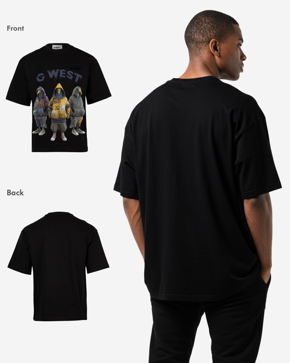 G West Mens 3 Peigion Oversized Tee G West