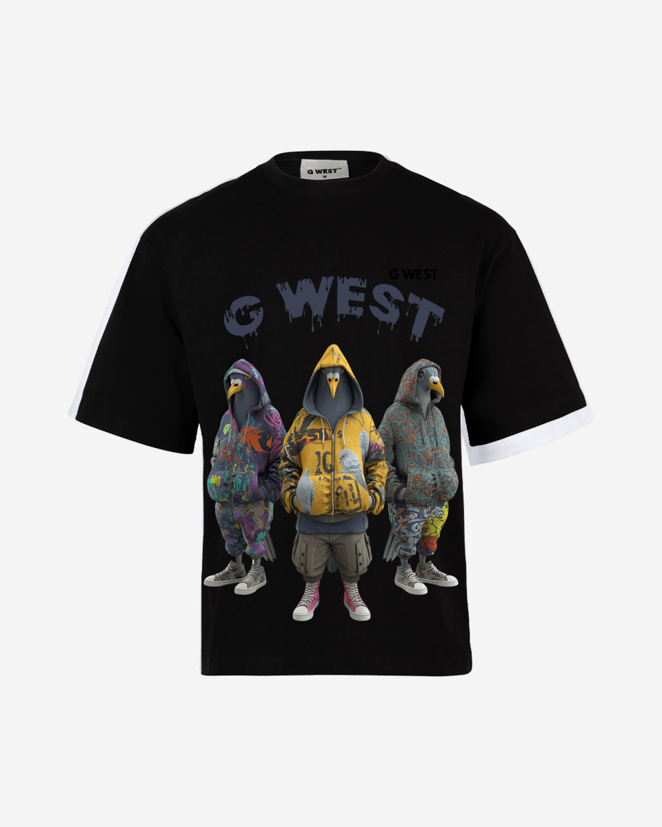 G West Mens 3 Peigion Oversized Tee G West