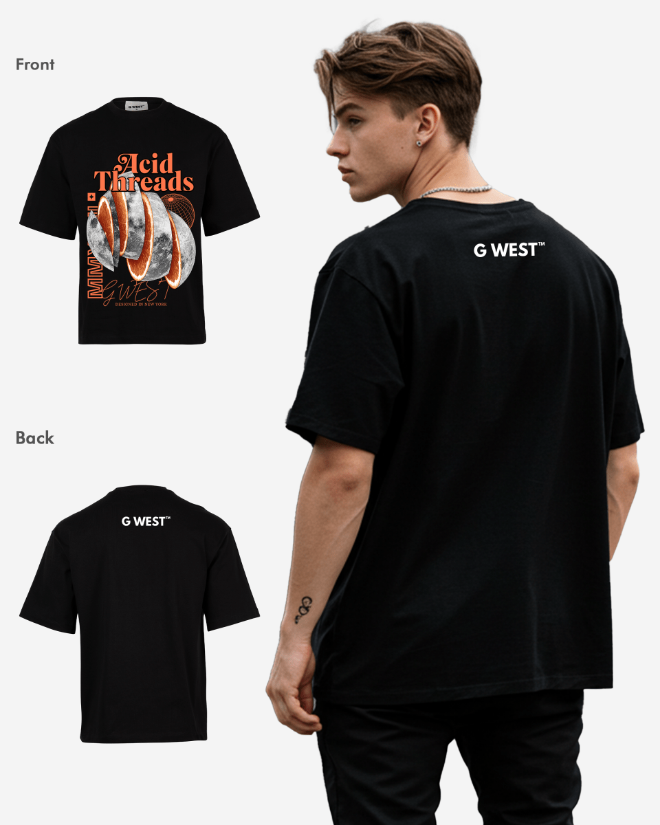 G WEST ACID THREADS OVERSIZED T-Shirt Mens G West
