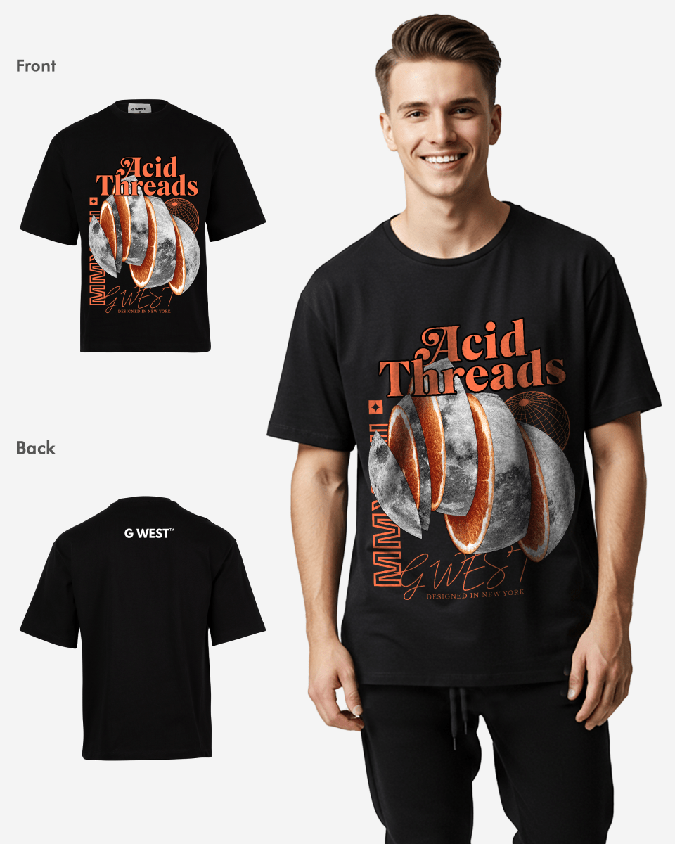 G WEST ACID THREADS OVERSIZED T-Shirt Mens G West