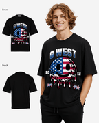 G West AMERICAN FLAG Oversized T-Shirt Mens G West