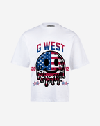 G West AMERICAN FLAG Oversized T-Shirt Mens G West