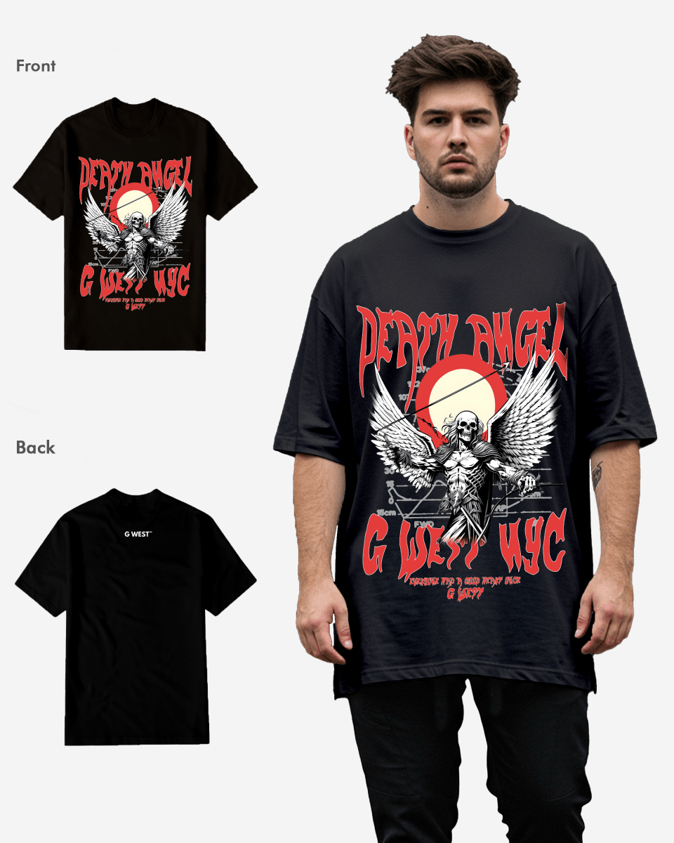 G WEST ANGEL OF DEATH T SHIRT Big and Tall Mens G West