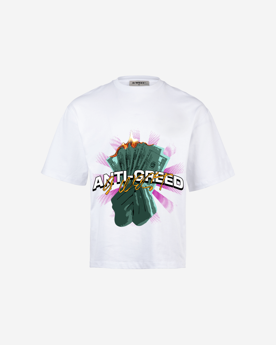 G WEST ANTI GREED OVERSIZED T-Shirt Mens G West