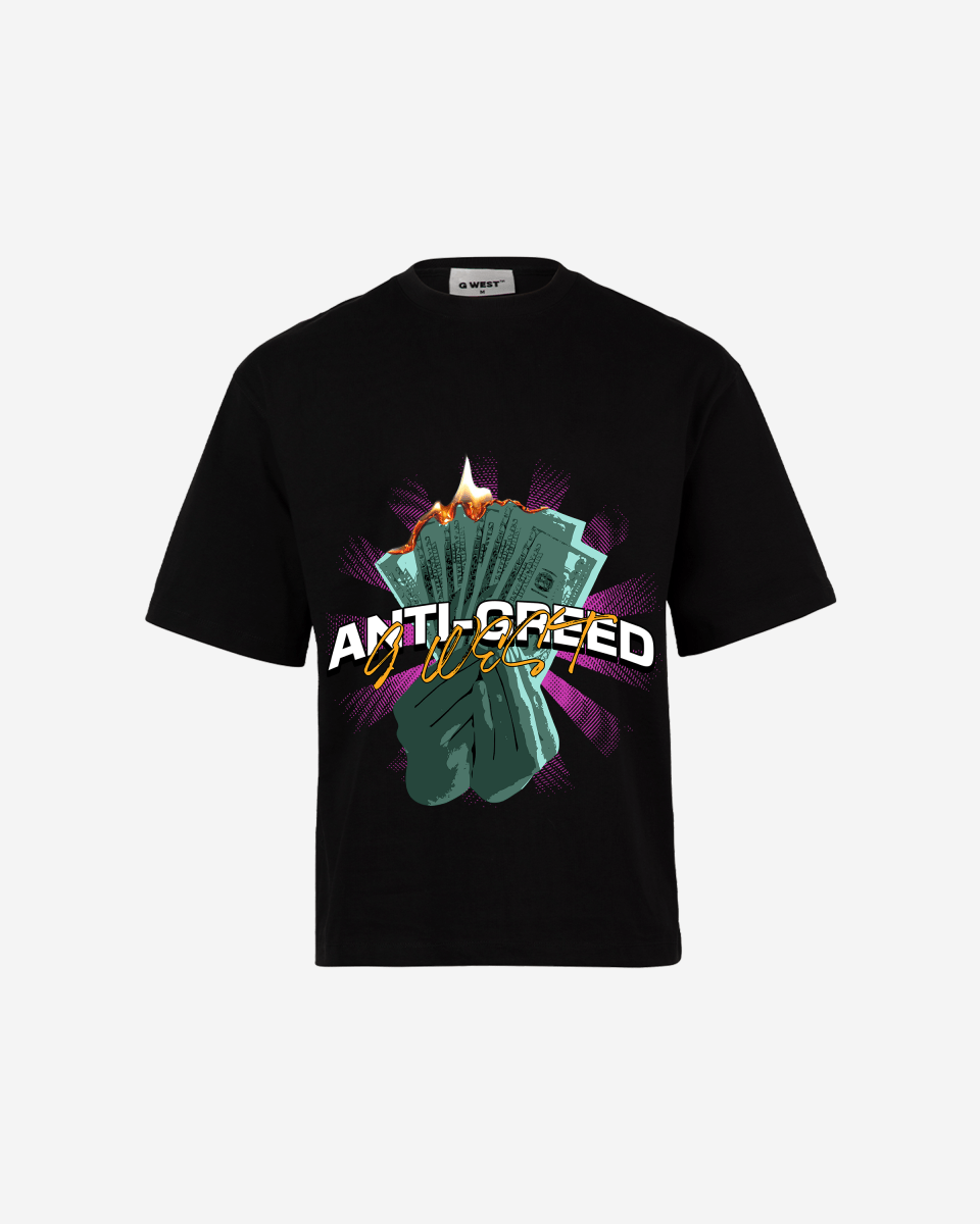 G WEST ANTI GREED OVERSIZED T-Shirt Mens G West