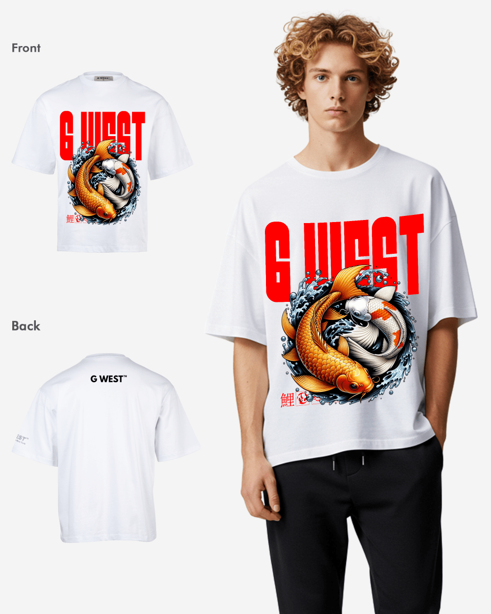 G WEST AQUA HARMONY OVERSIZED T-Shirt Mens G West