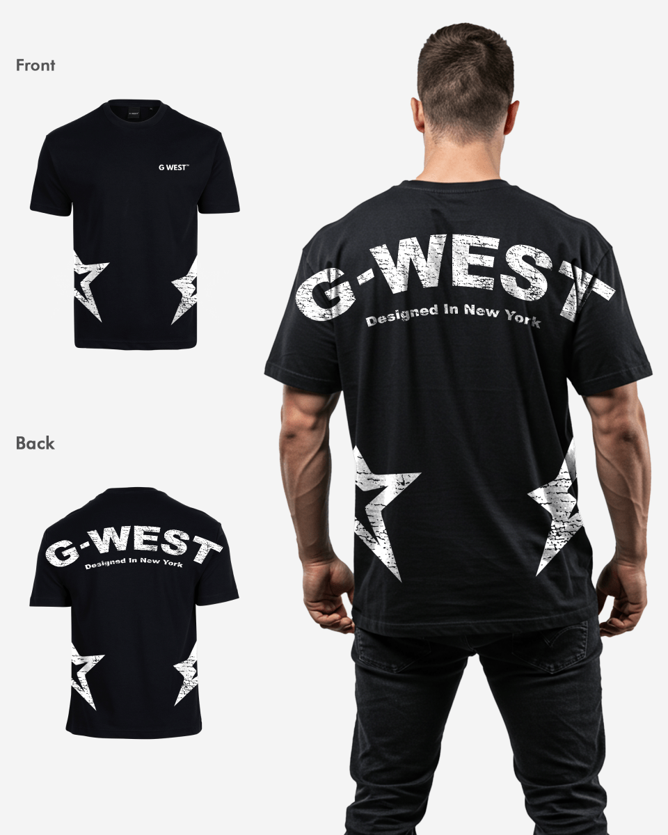 G West Mens Arch Logo Oversized Tee G West