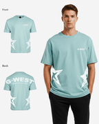 G West Mens Arch Logo Oversized Tee G West