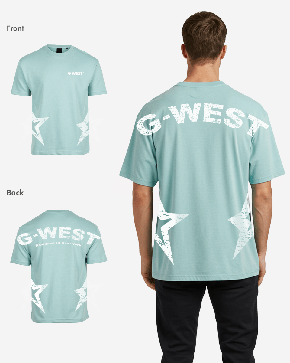G West Mens Arch Logo Oversized Tee G West