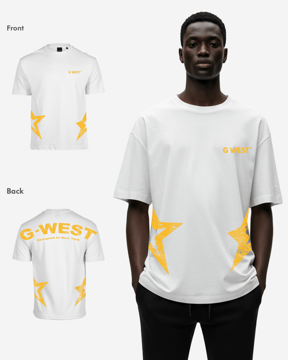 G West Mens Arch Logo Oversized Tee G West