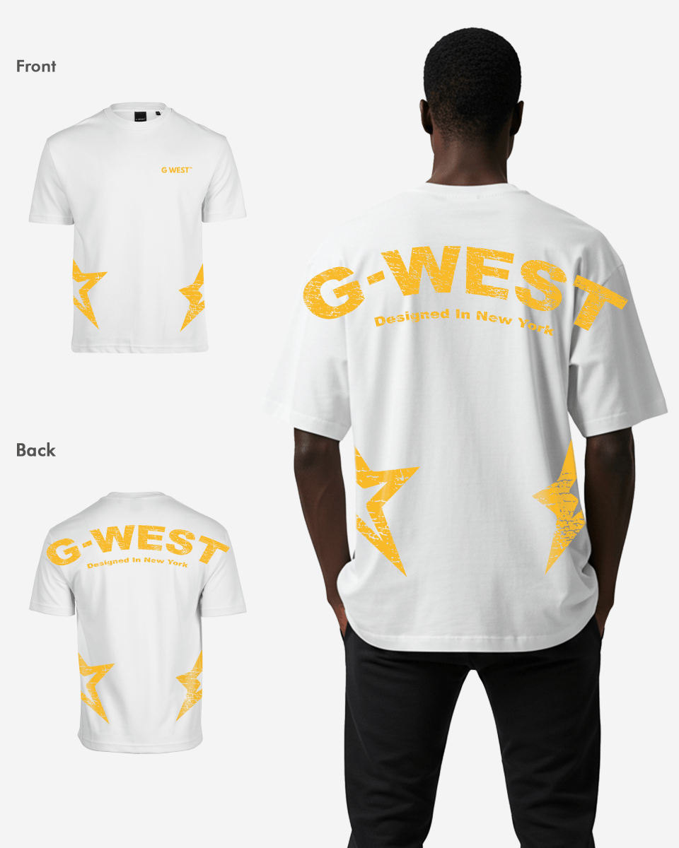 G West Mens Arch Logo Oversized Tee G West