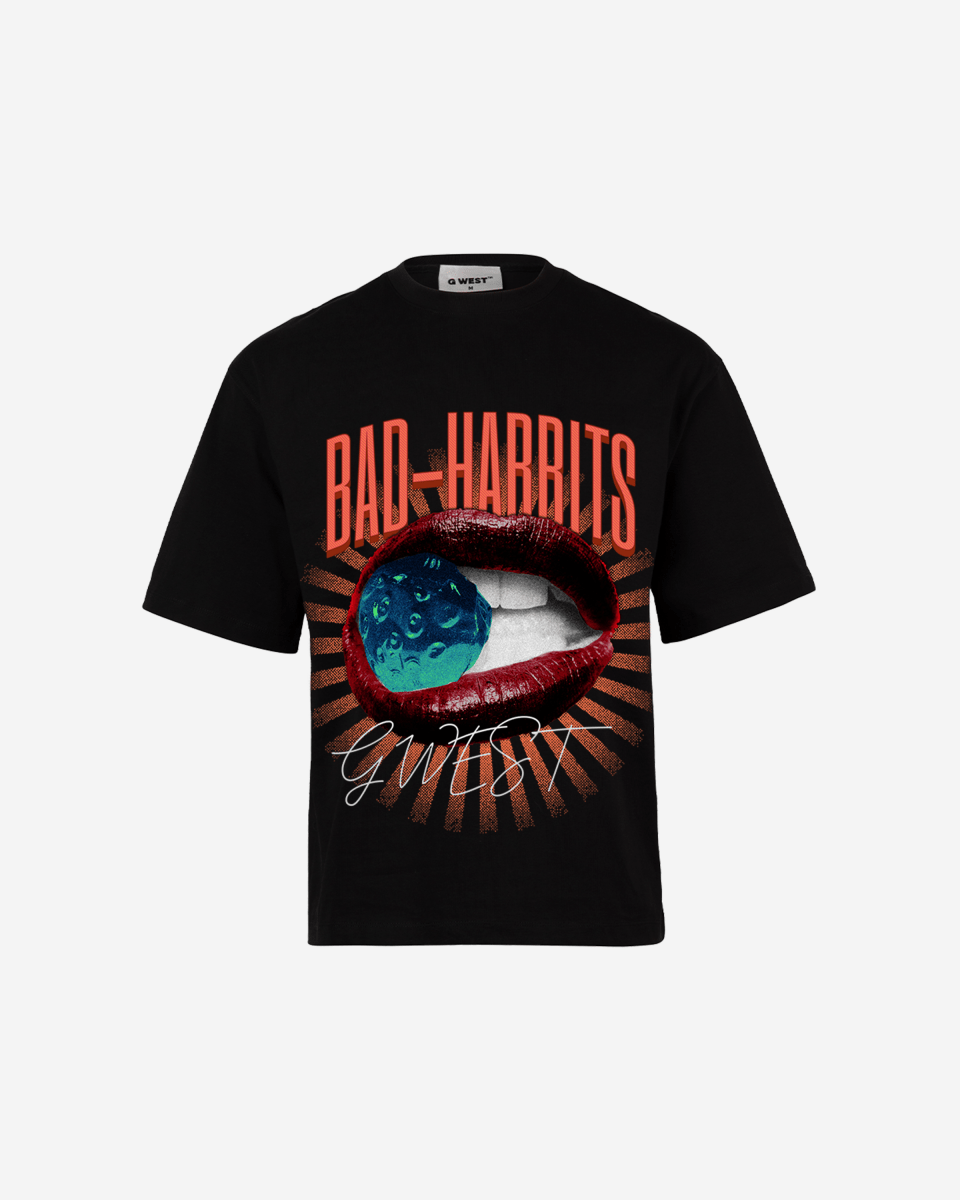 G WEST BAD HABBITS OVERSIZED T-Shirt Mens G West
