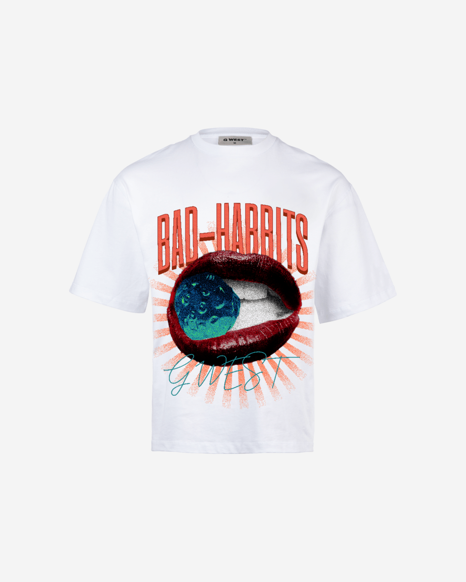 G WEST BAD HABBITS OVERSIZED T-Shirt Mens G West