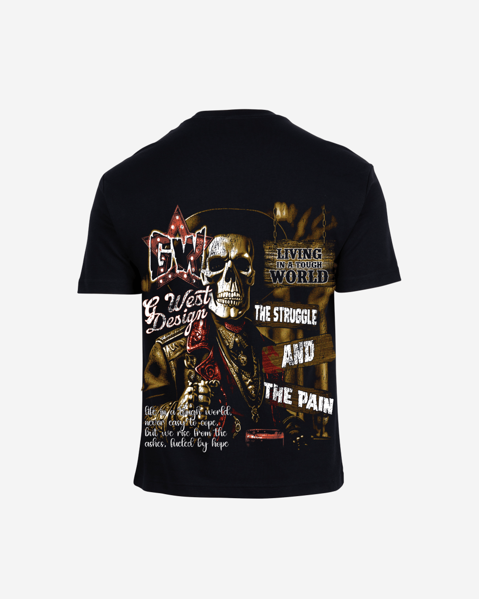 G West Mens Being Enlightened Acid Wash Premium Oversized Tee G West