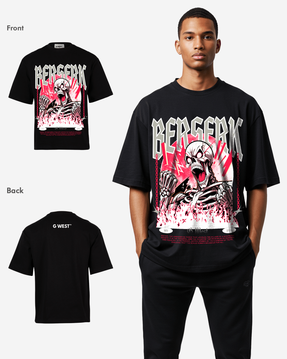 G WEST BERSERK OVERSIZED T-Shirt Mens G West