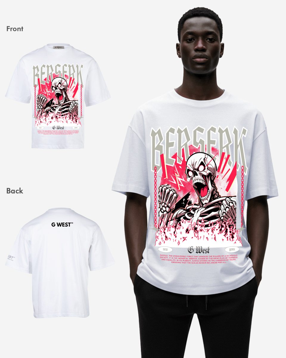 G WEST BERSERK OVERSIZED T-Shirt Mens G West