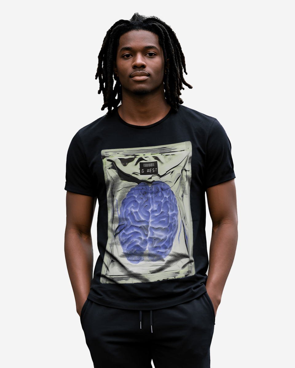 G West Mens Studio Black Tee G West