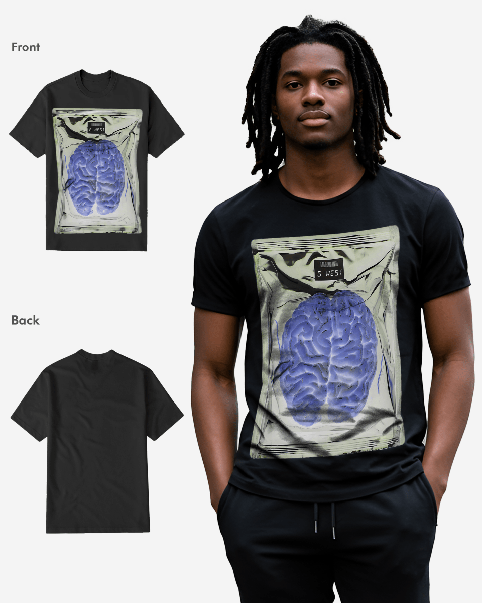G West Mens Studio Black Tee G West