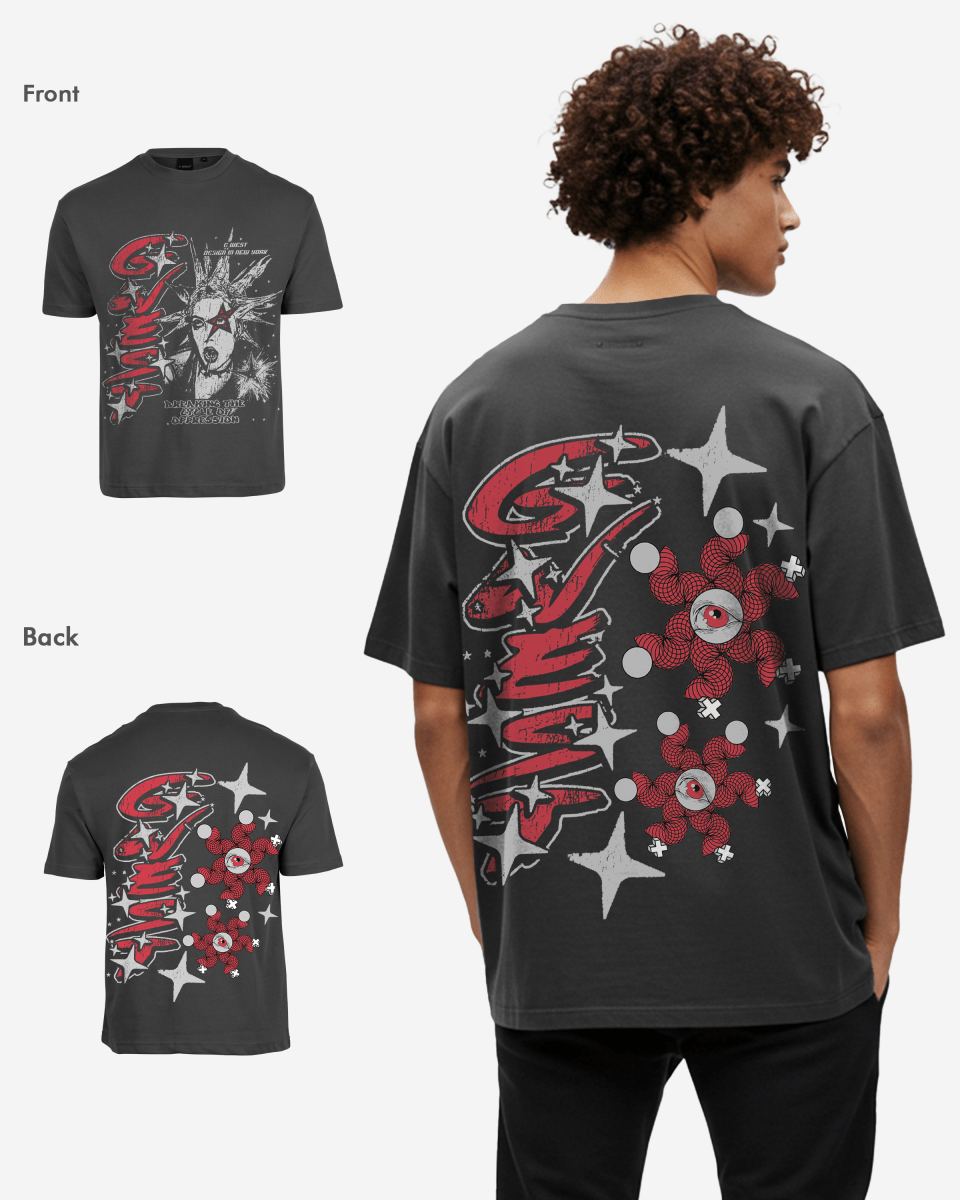 G West Mens Breaking The Cycle Oversized  Tee G West