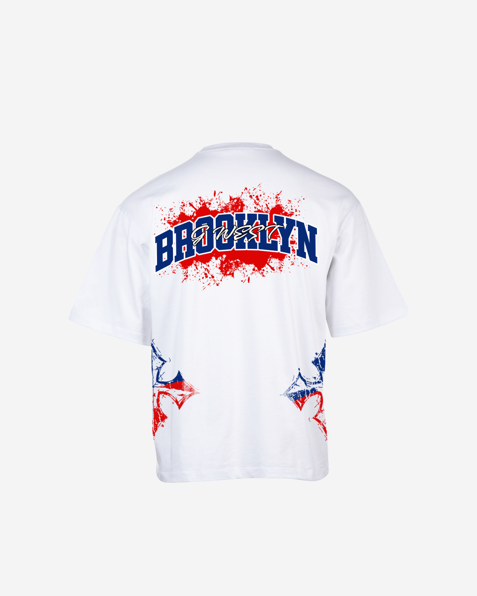 G West Brooklyn Blood Arch Logo Oversized T-Shirts G West