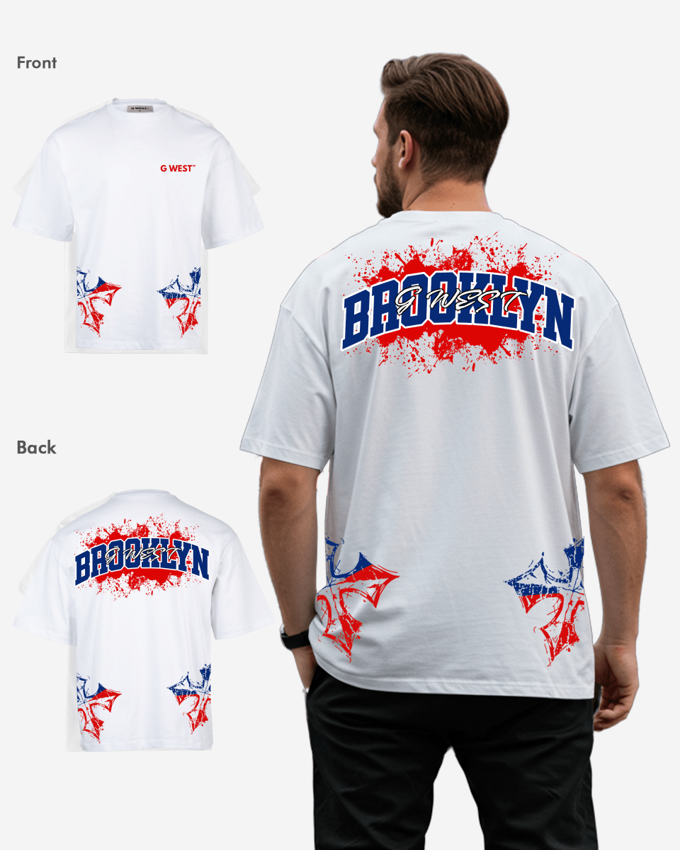 G West Brooklyn Blood Arch Logo T-Shirts Big and Tall G West