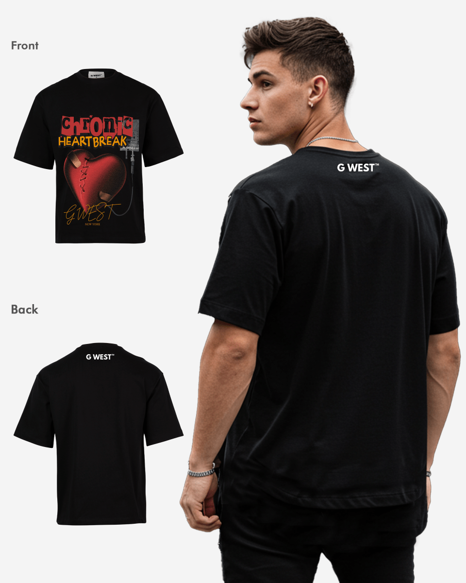 G WEST CHFONIC HEART BREAK OVERSIZED T-Shirt Mens G West