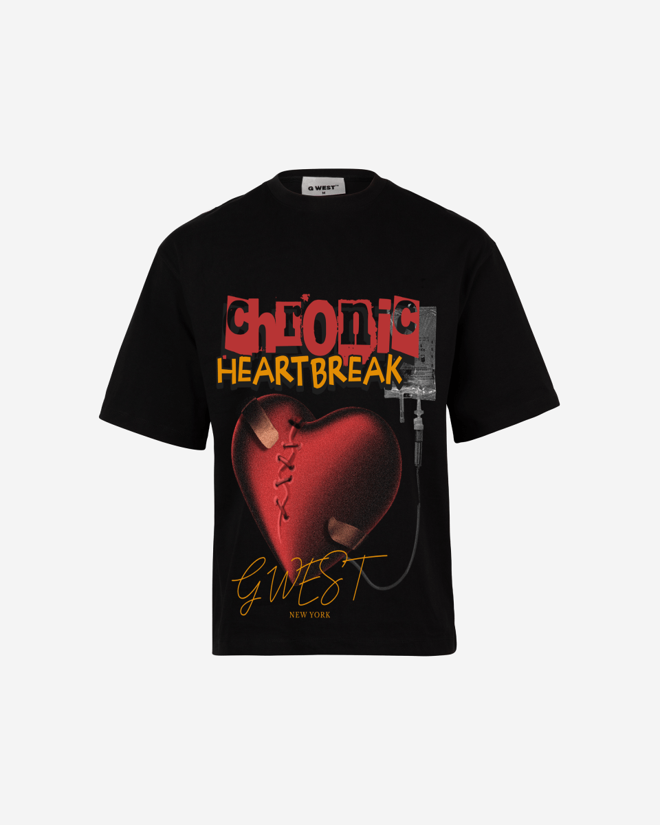 G WEST CHFONIC HEART BREAK OVERSIZED T-Shirt Mens G West