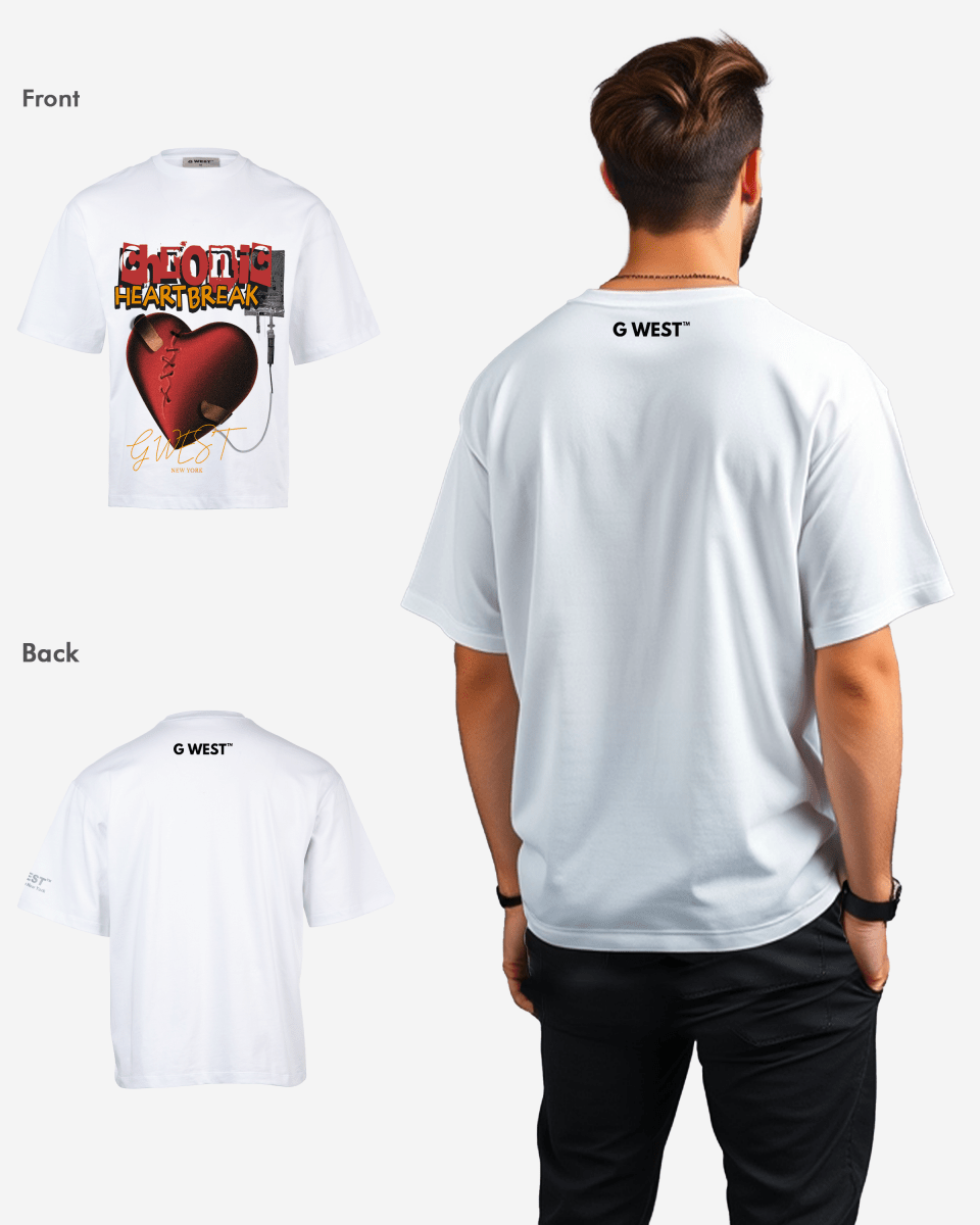 G WEST CHFONIC HEART BREAK OVERSIZED T-Shirt Mens G West