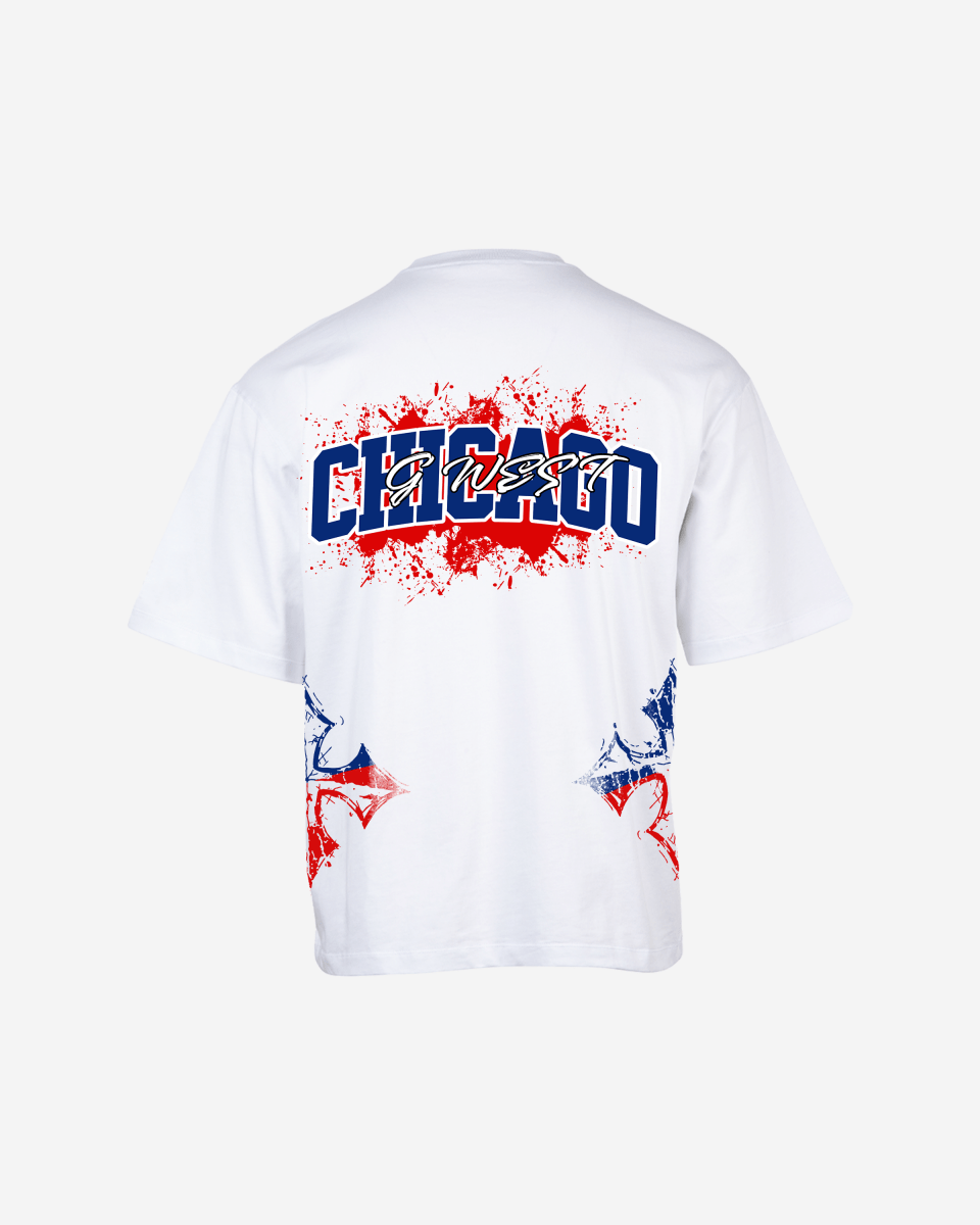 G West Chicago Blood Arch Logo Oversized T-Shirts G West
