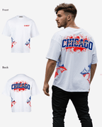 G West Chicago Blood Arch Logo Oversized T-Shirts G West